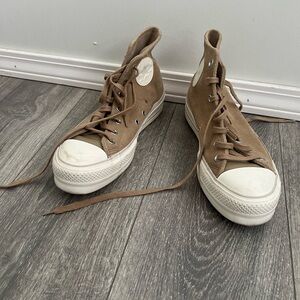 Converse Tan High-Top Sneakers
